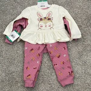 Koala Pink Floral Toddler Outfit NWT